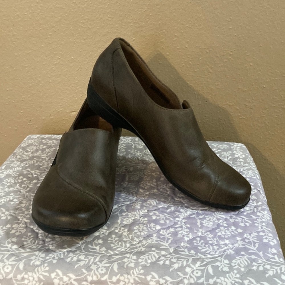 DANSKO Clog LEATHER Mules SLIPON Shoe 39 / 8 Orthotic comfort